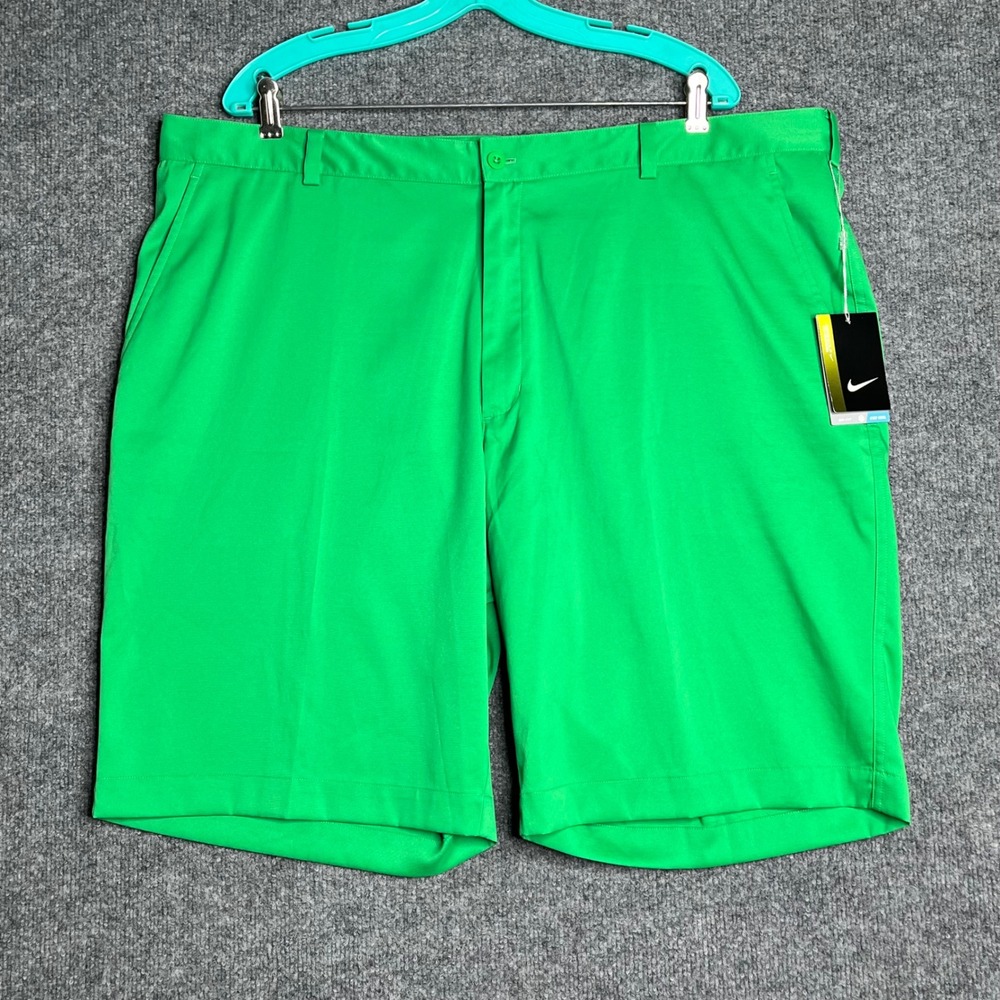 Nike Golf Dri-FIT Shorts Mens 42 Green Flat Front Performance Golf Tennis NEW